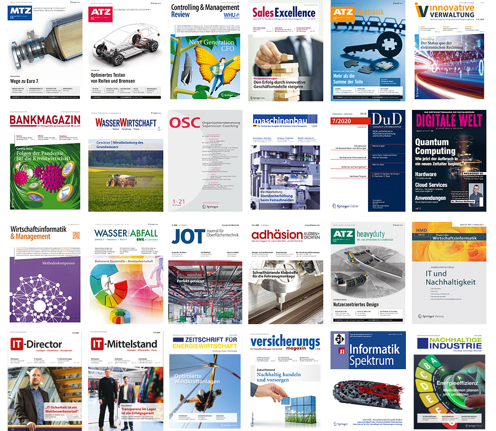 Springer Professional meistgelesene Zeitschriften © ©Springer Fachmedien Wiesbaden, meistgelesene Zeitschriften