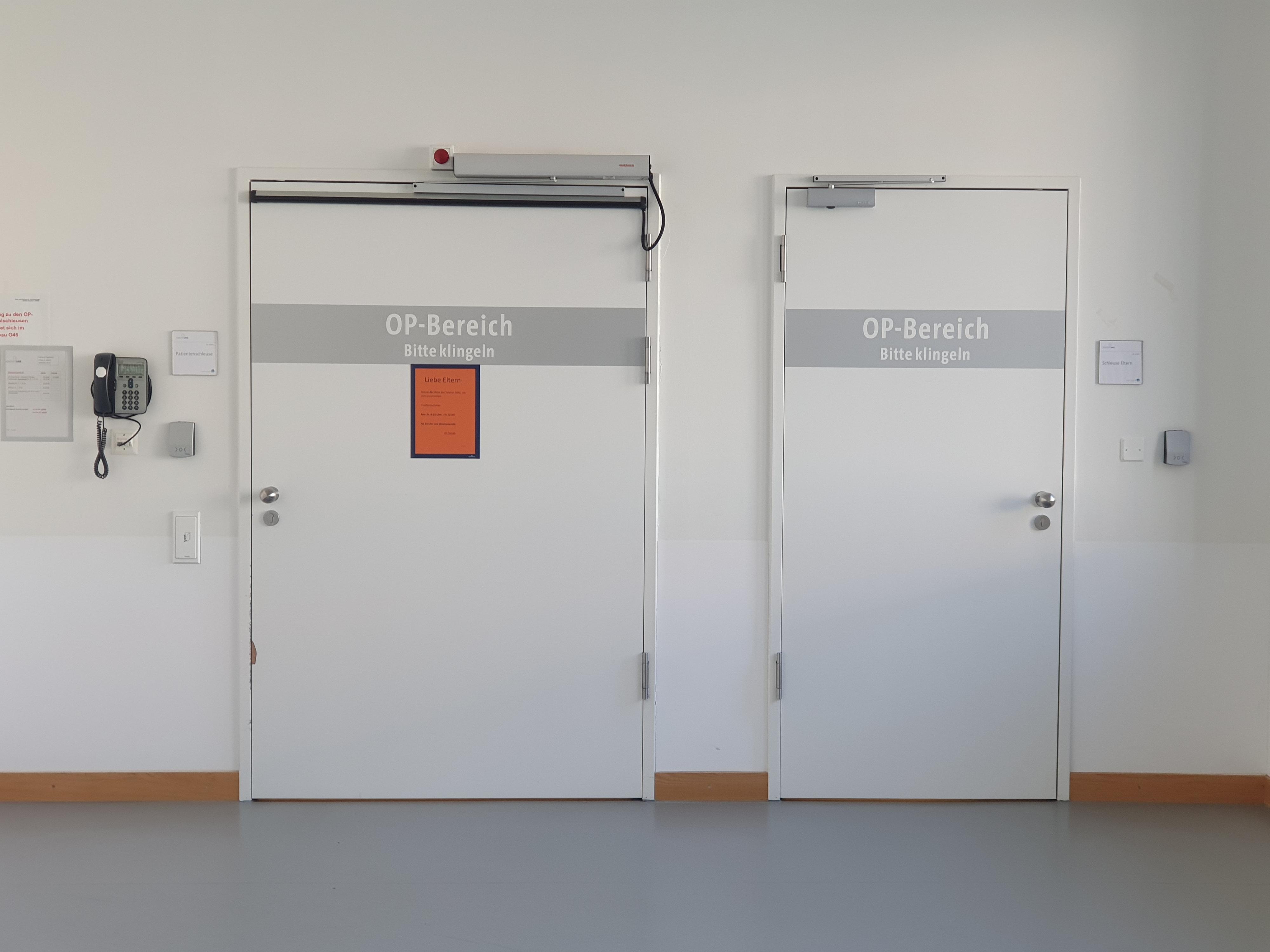 Patientenschleuse und Elternschleuse © Yvonne Mally