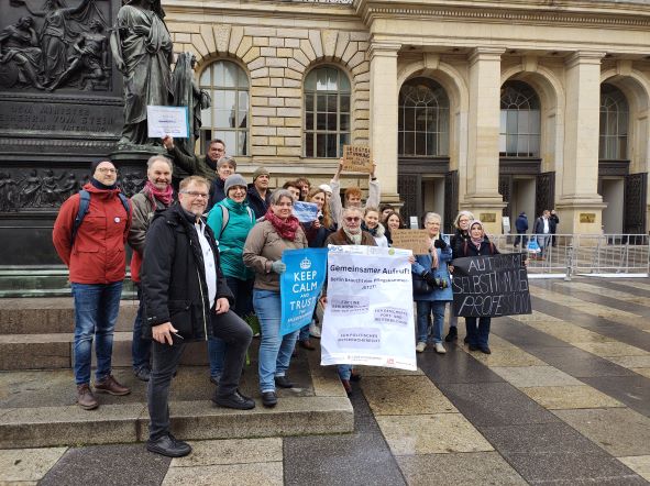 Pflegende demonstrieren für die Etablierung einer Pflegekammer in Berlin © Deutscher Pflegerat