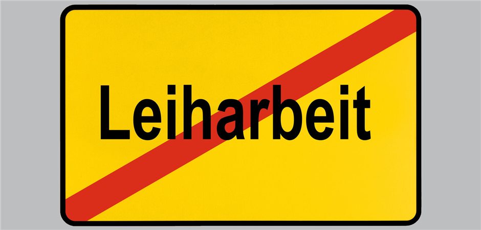 Schild "Leiharbeit" © M. Weber / McPHOTO / blickwinkel